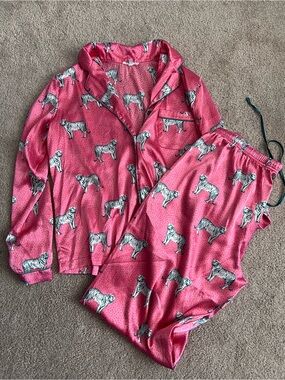 Mary Square Womens Long Sleeve Pajama Set